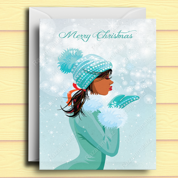 Black Girl I Christmas Card